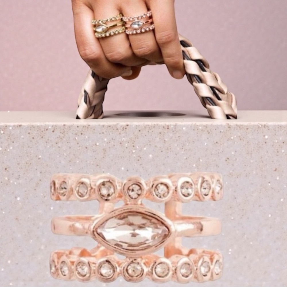Rachel Zoe | Love AJ Rose Gold Statement Ring - Picture 10 of 12